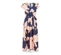 Mela London Mela Navy Blossom Print Wrap Midi with Dipped Hem 8 Navy