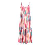 Mela London Mela Pink Viscose Abstract Stripe Midi Sundress 12 Pink