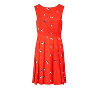 Mela London Mela Red Swallow Print Skater Dress 16 Red