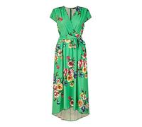Mela London Womens Bright Floral Dip Hem Midi Dress Green 12