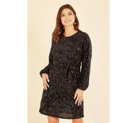 Mela Women's Black Sequin Smock Dress | Size: 12 Mela Black 12