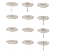 melairo 12PCS Paper Parasol Beach Umbrella White DIY Umbrella Photography Props for Baby Shower Partys Wedding 60cm/23.6inch