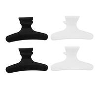 melairo 4PCS Black White Hairdressers Butterfly Style Styling Hair Clamps Clips Claw Clasps Hairdressing Salon Tool