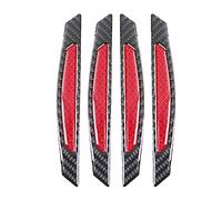 melairo 4Pcs Super Red Reflective Stickers Carbon Fiber Strips Car Side Door Edge Bumper Anti-Scratch Protection Guards Trim Stickers Universal