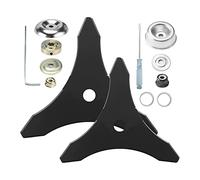 melairo Brush Cutter Blade Weed Replacement Blade, Carbide Steel with Adapter Attachment, (25.4 Mm or 20 Mm Arbor)