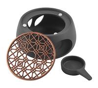 melairo Ceramic Teapot Warmer Holder Base Tea Warmer Insulation Base Tea Coffee Water Warmer Hollow Candle Heating Base Holder C