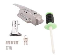 melairo Door Latch Handle Set Safety Freezer Door Latch Handle Set with Adjustable Offset Strike and Inside Release and Keys