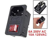 melairo melairo(R) Inlet Male Power Socket with Fuse Switch 10A 250V 3 Pin IEC320 C14