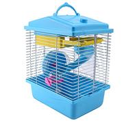 melairo Pet Cage Hamster Cottage with Transparent Skylight Double Layer House for Hamster Golden Hamster Pet Blue