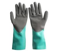 melairo Reusable Heavy Duty Safety Work Gloves Acid Anti-Skid and Anti Cutting Rubber Gloves 2Piece