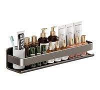 Melairy Bathroom Shelf Perforated Mounting Bathroom Storage Organizer Stainless Steel Bathroom Shelf Family Shelves Shower Caddy