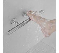 Melairy Brushed Anti-Slip Shower Foot Rest Wall Mounted Stainless Steel Foot Ledge Rust Resistant Shower Footrest Bar for Shaving legs Brushing shoes