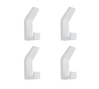 Melairy Strong Self Adhesive Hooks Removable Waterproof Bathroom Hooks Aluminium Home Hooks Anti-Rust Hanging up to 8KG White Pack of 4