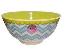 Melamine Bowl Two Tone with Chevron Print by Rice DK
