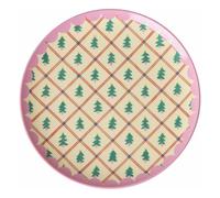 Melamine dessert plate Fir trees Cream one size