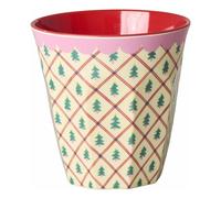 Medium DIAMOND CHRISTMAS TREE RICE melamine cup, 250 ml beige