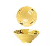 Melamine Ramen Bowl, Imitation Ceramic Japanese-Style Noodle Bowl, Tableware Unbreakable Large Capacity Soup Bowl for Home Restaurants(9 in-Style E)