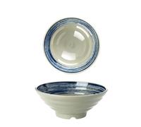 Melamine Ramen Bowl, Imitation Ceramic Japanese-Style Noodle Bowl, Tableware Unbreakable Large Capacity Soup Bowl for Home Restaurants(7 in-Style B)