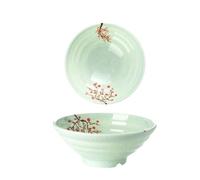 Melamine Ramen Bowl, Imitation Ceramic Japanese-Style Noodle Bowl, Tableware Unbreakable Large Capacity Soup Bowl for Home Restaurants(8 in-Style D)
