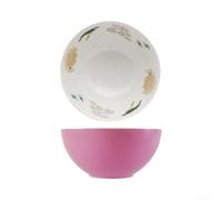 Melamine Salad Bowl 3L Large Serving Bowl Shatterproof Large Melamine Mixing Bowl 3L Kitchenware Shatterproof Salad Bowl 3L for Outdoor Picnic Use 3L Capacity Round Bowl 26cm Wide Mouth Design(Pink)
