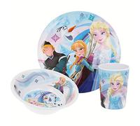 Melamine Set 3 Pieces (Plate, Bowl and Glass) Frozen Iridescent Aqua