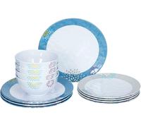 Brunner Melamine Set Belfiore 12 Piece Outdoors Dining Camping Caravan Motorhome