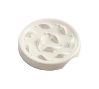 Melamine Slow Feeder Cat Bowl, Slow Down Pet Eating Speed for Prevent Choking Promote Digestion, Cute Maze Feeder Dish for Healthy Eating,Dishwasher Safe (white)