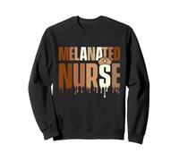 Melanated Nurse - Black History Month African Roots HBCU Sweatshirt