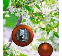 Melancholy Black Cat Christmas Ball Ornaments - 3 Inch Shatterproof Christmas Tree Decorations, Red Xmas Hanging Balls for Tree Decor, Holiday Wedding Party Decorative Pendants