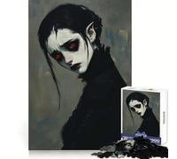 Melancholy Vampire︰ Gothic Undead Beauty with Piercing Red Eyes Jigsaw Puzzles for Teenagers 1000 Piece Logic Build Sharp Color Fun Hobby Art Work (38x52cm)
