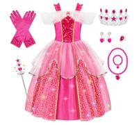 MELAND Princess Costumes for Girls, Light Up Dress for Kids Aged 3-10