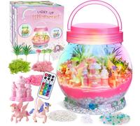 MELAND Unicorn Terrarium Kit for Kids, Craft Kits for Kids Girls Birthday Presents, Unicorn Gifts for Girls 5 6 7 8 + Years Old