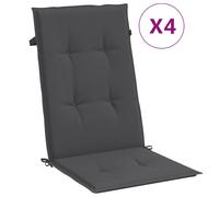 (melange anthracite, 120 x 50 x 4 cm/ 4 pcs) vidaXL Highback Chair Cushions Seat Cushion Seat Pillow Sofa Cushion Fabric
