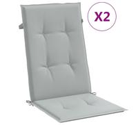 (melange light grey, 120 x 50 x 4 cm/ 2 pcs) vidaXL Highback Chair Cushions Seat Cushion Seat Pillow Sofa Cushion Fabric