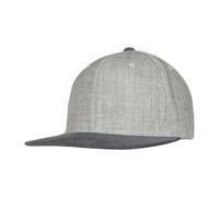 Melange Velour Snapback Cap Flexfit by Yupoong Light Grey One Size