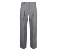 Melange Wool Blend Trousers - female - Boss - Wide Trousers - Gray - M - Trousers M