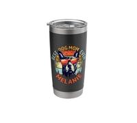 Melanie Best Dog Mom Ever Funny Custom Personalized Name Stainless Steel Insulated Tumbler