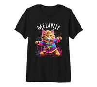 Melanie Dancing Kitty Cat Design for Girls Name Melanie Premium T-Shirt
