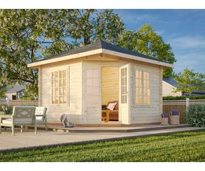 Melanie M (3.3x3.3m | 9.9m2 | 44mm) Heavy Duty Corner Summer House