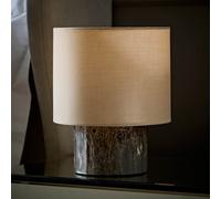 ValueLights | Melanie Dark Marble Effect Table Lamp with Natural Linen Lamp Shade | Table Lamps, Home Décor & Improvement Essential