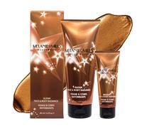 Melanie Mills Hollywood Gleam Body Radiance All In One Makeup, Moisturiser & Glow For Face & Body Deep Gold