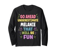 Melanie Personalized Women's Gift Custom Melanie Long Sleeve T-Shirt
