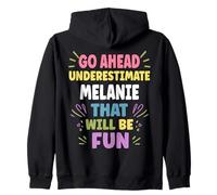 MELANIE Personalized Women's Gift Custom MELANIE Zip Hoodie