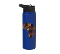 Melanin Africa Map Africa Complexions Map Stainless Steel Insulated Water Bottle