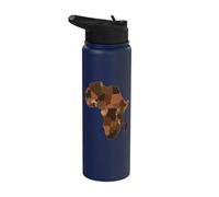 Melanin Africa Map Stainless Steel Insulated Water Bottle