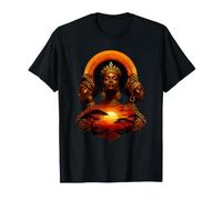 Melanin Afro Goddess African Queen Sunset Landscape T-Shirt