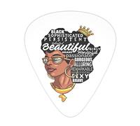 Melanin Afro Woman Advanced guitar pick 12 pieces Three thicknesses for bass, electric guitar, acoustic guitar bag