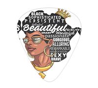 Melanin Afro Woman Advanced guitar pick 12 pieces Three thicknesses for bass, electric guitar, acoustic guitar bag