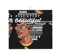 Melanin Afro Woman Patterned Kitchen Absorbent mat, countertop Drain mat, Suitable for Storing Cutlery, Knives, and Cups