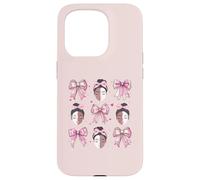 Melanin Black History Month African Girl Coquette Bow Pink Case for iPhone 15 Pro